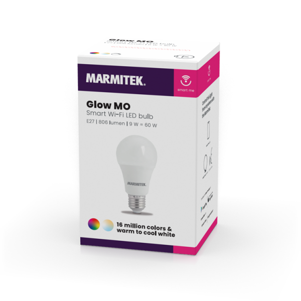 MARMITEK Glow MO Smart Wi-Fi LED E27, 806lm RGB