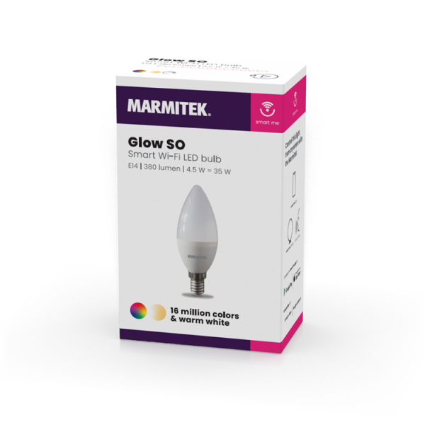 MARMITEK Glow SO Smart Wi-Fi LED E14, 380lm RGB