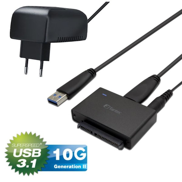 FANTEC 2219 USB 3.1 do SATA adaptér pre 2,5/3,5